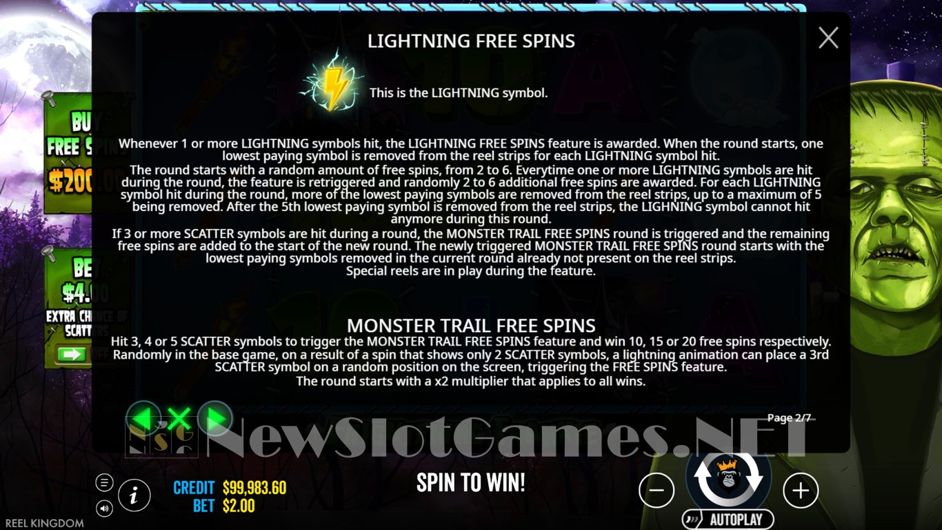 Frightening Frankie Slot Slot Image in Demo - pic. 6