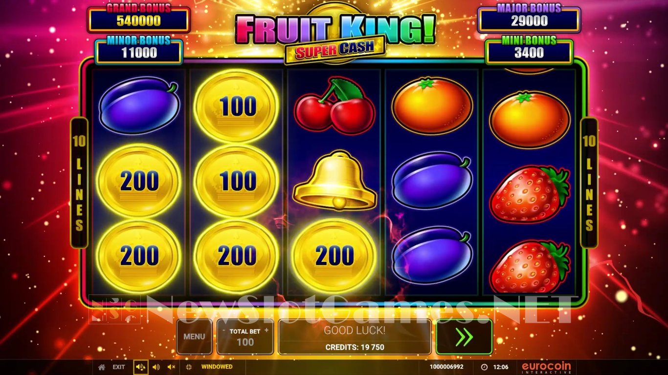 Fruit King Super Cash Slot Demo Image