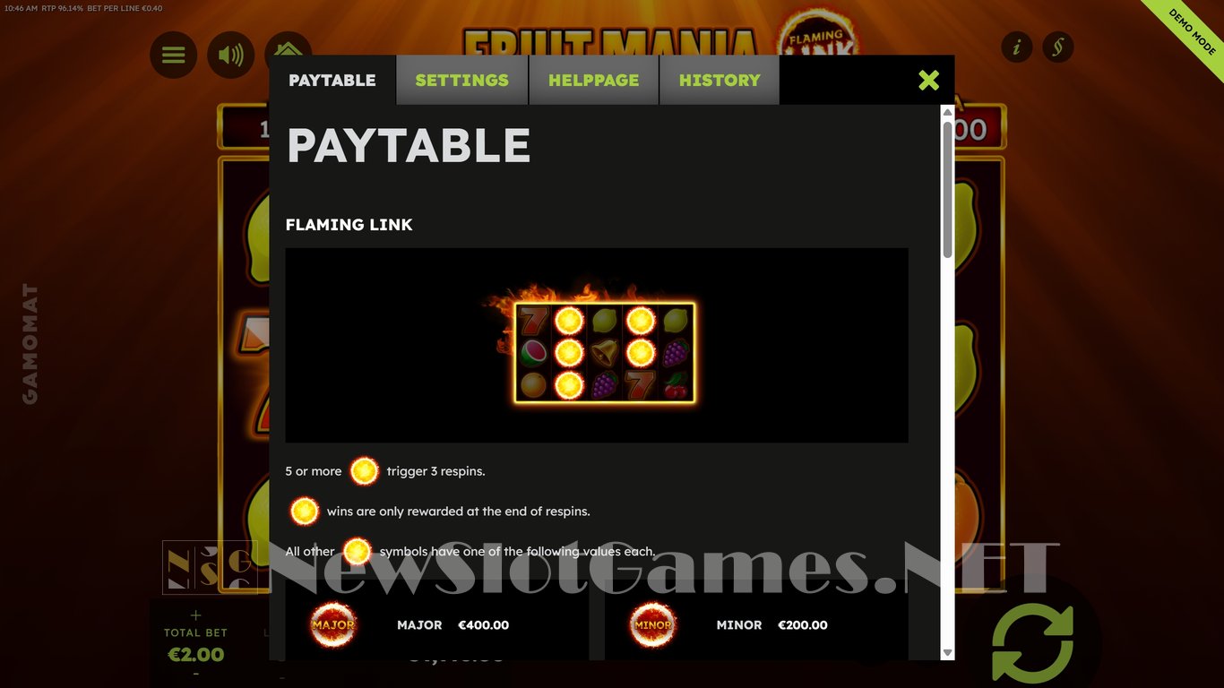 Fruit Mania Flaming Link Slot Slot Image in Demo - pic. 5