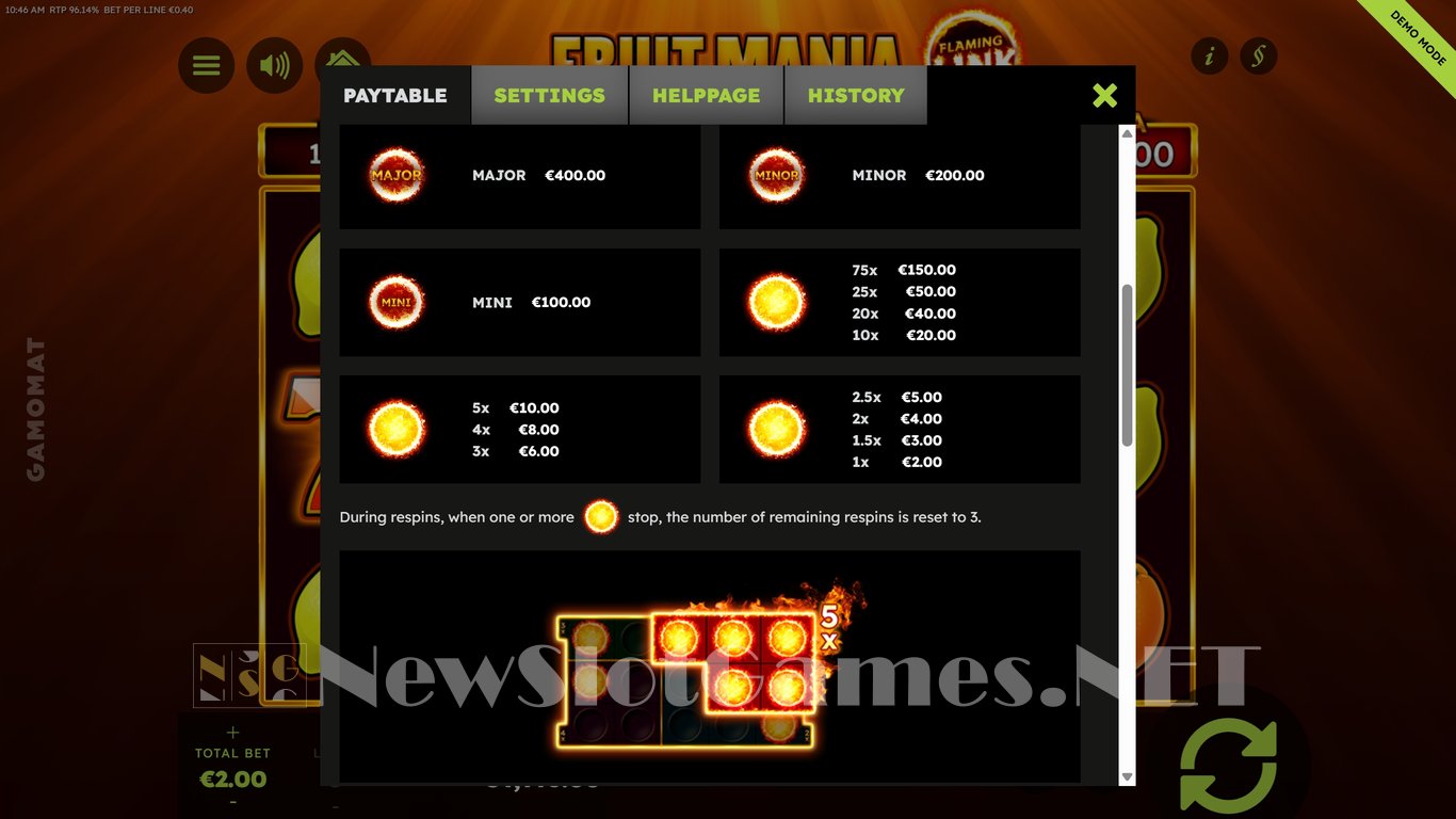 Fruit Mania Flaming Link Slot Slot Image in Demo - pic. 6