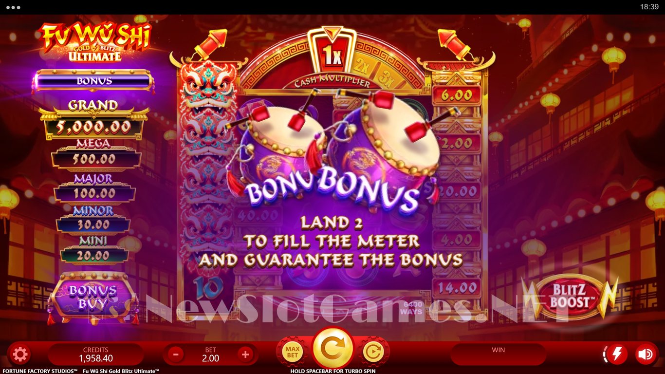 Fu Wu Shi Gold Blitz Ultimate Slot Demo Image