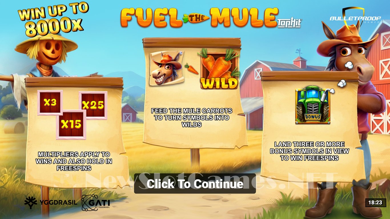 Fuel the Mule TopHit Slot Demo Image