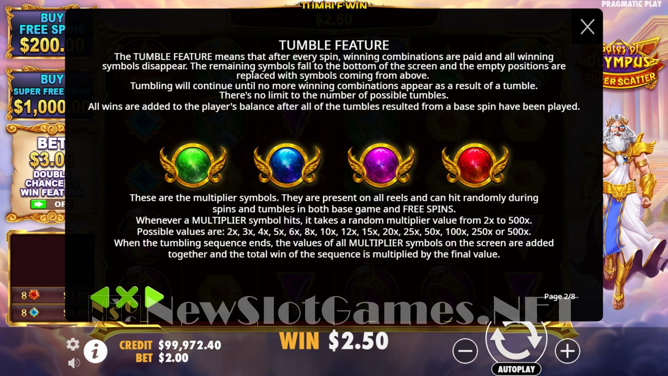 Gates of Olympus Super Scatter Slot Slot Image in Demo - pic. 15