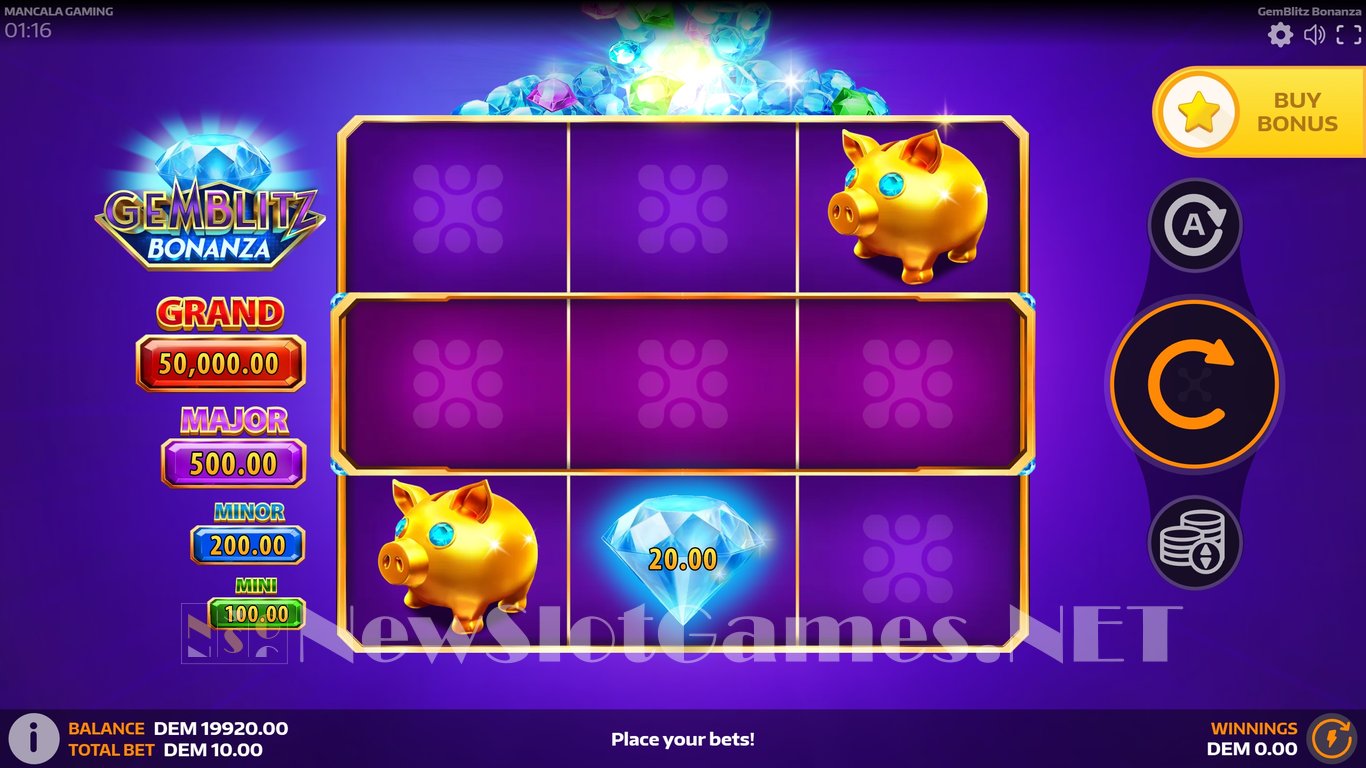 GemBlitz Bonanza Deluxe Slot Demo Image