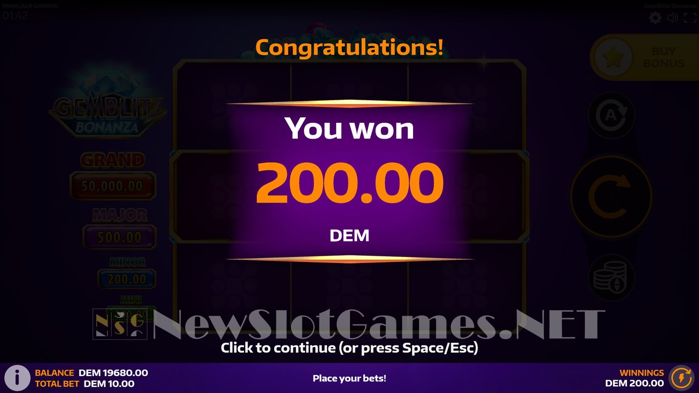 GemBlitz Bonanza Deluxe Slot Slot Image in Demo - pic. 7