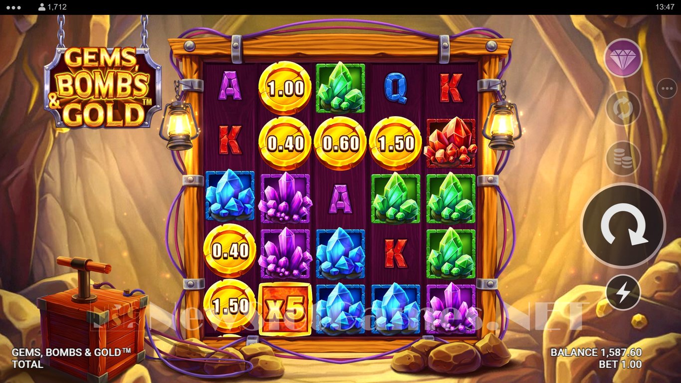 Gems, Bombs & Gold Slot Demo Image