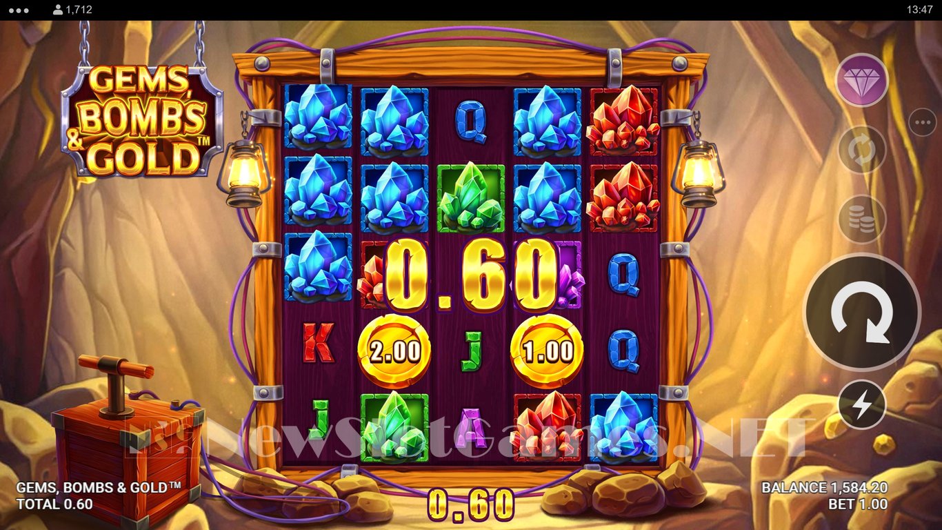 Gems, Bombs & Gold Slot Slot Image in Demo - pic. 2