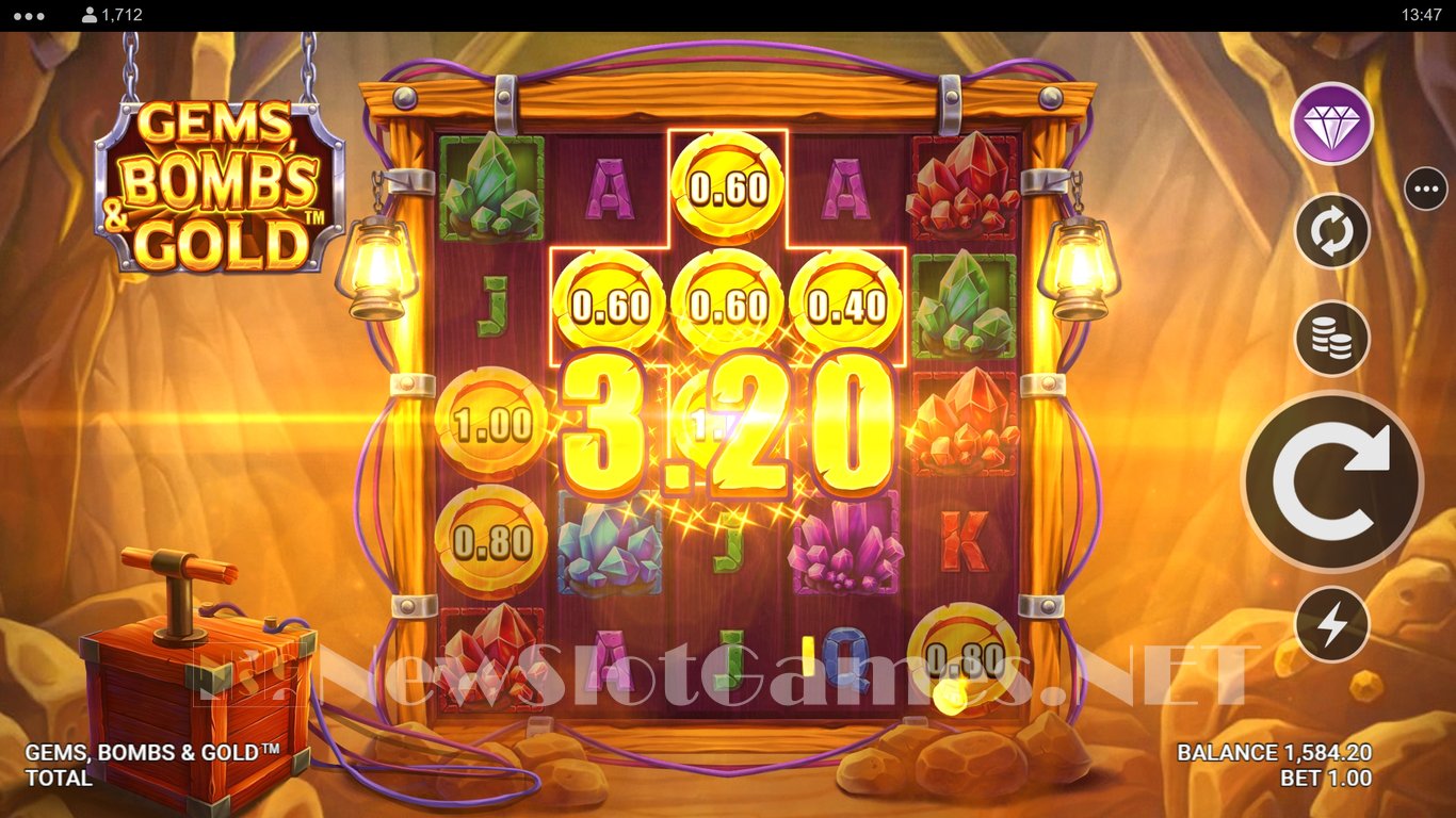 Gems, Bombs & Gold Slot Slot Image in Demo - pic. 4
