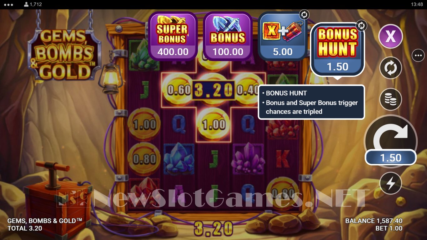 Gems, Bombs & Gold Slot Slot Image in Demo - pic. 6