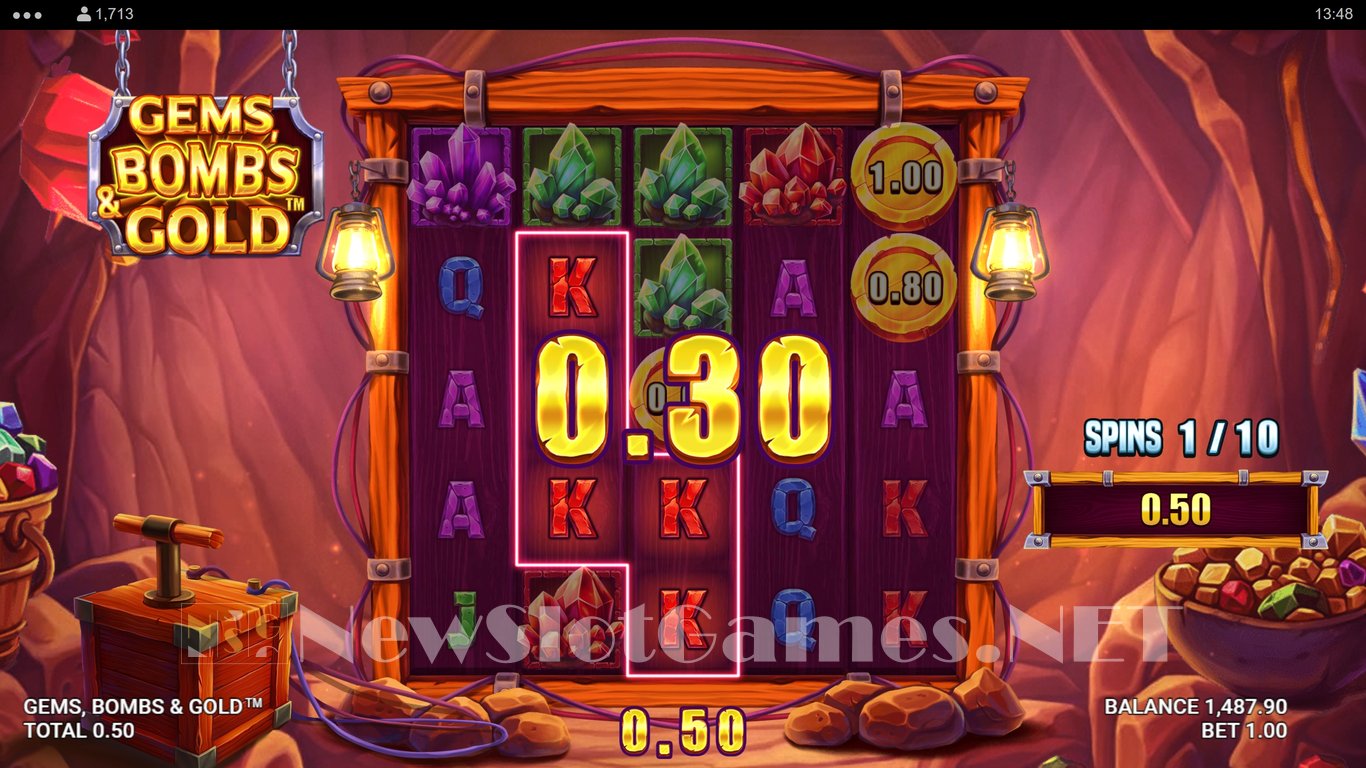 Gems, Bombs & Gold Slot Slot Image in Demo - pic. 9