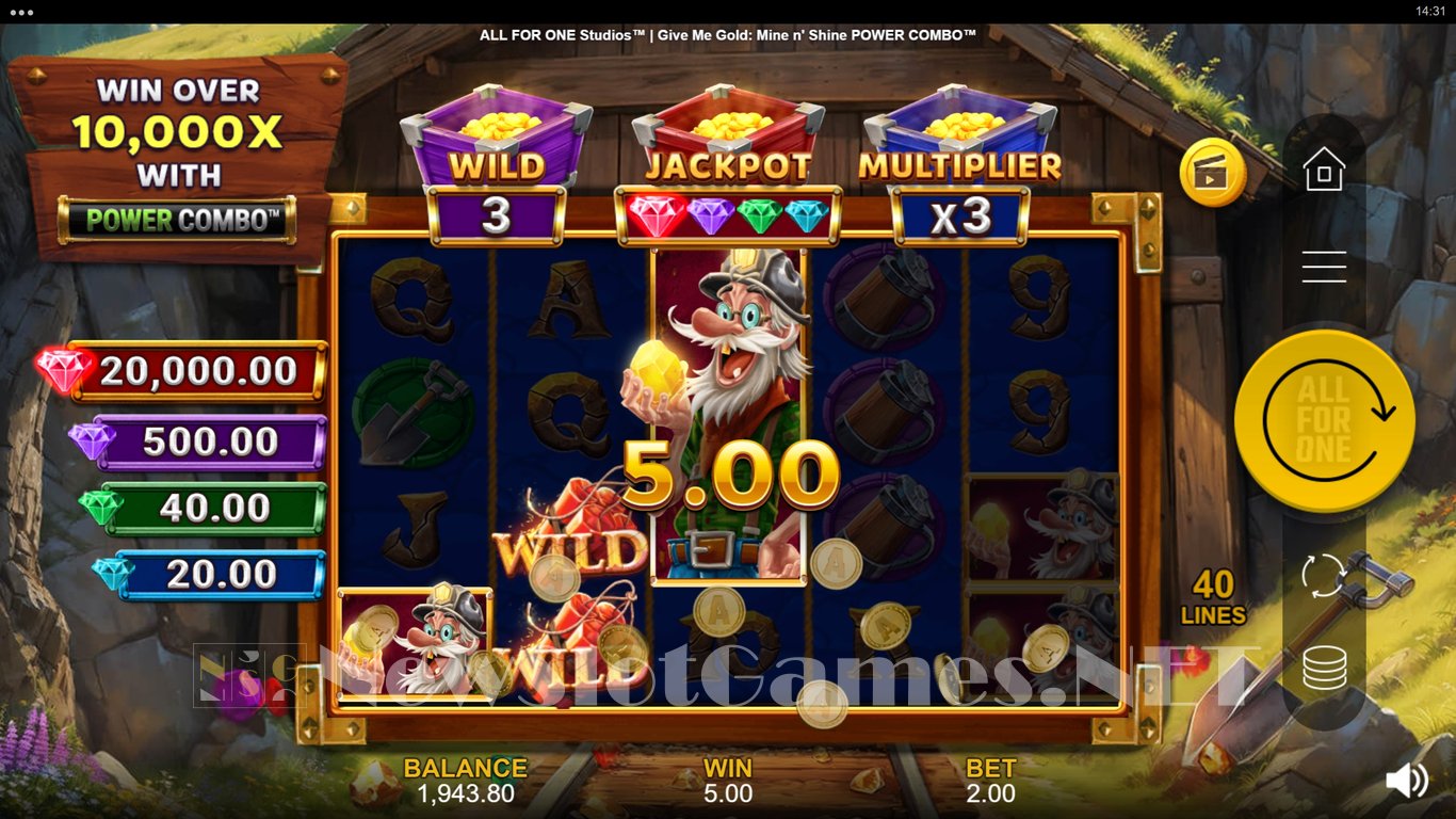 Give Me Gold Mine n Shine Power Combo Slot Slot Image in Demo - pic. 2