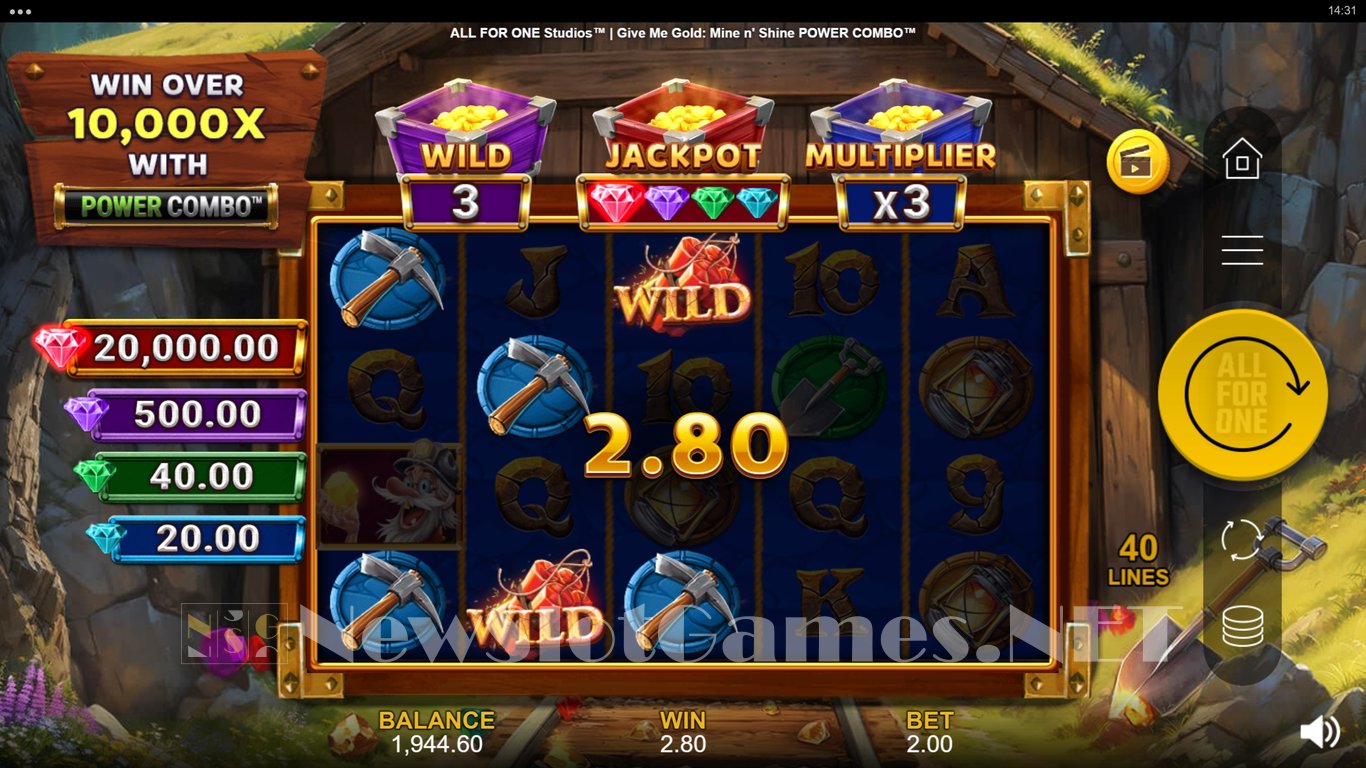 Give Me Gold Mine n Shine Power Combo Slot Slot Image in Demo - pic. 3