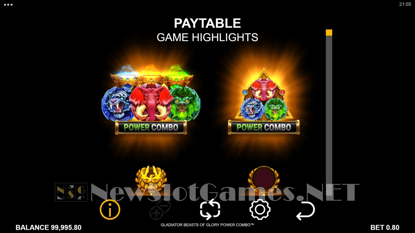 Gladiator Beasts of Glory Power Combo Slot Slot Image in Demo - pic. 9