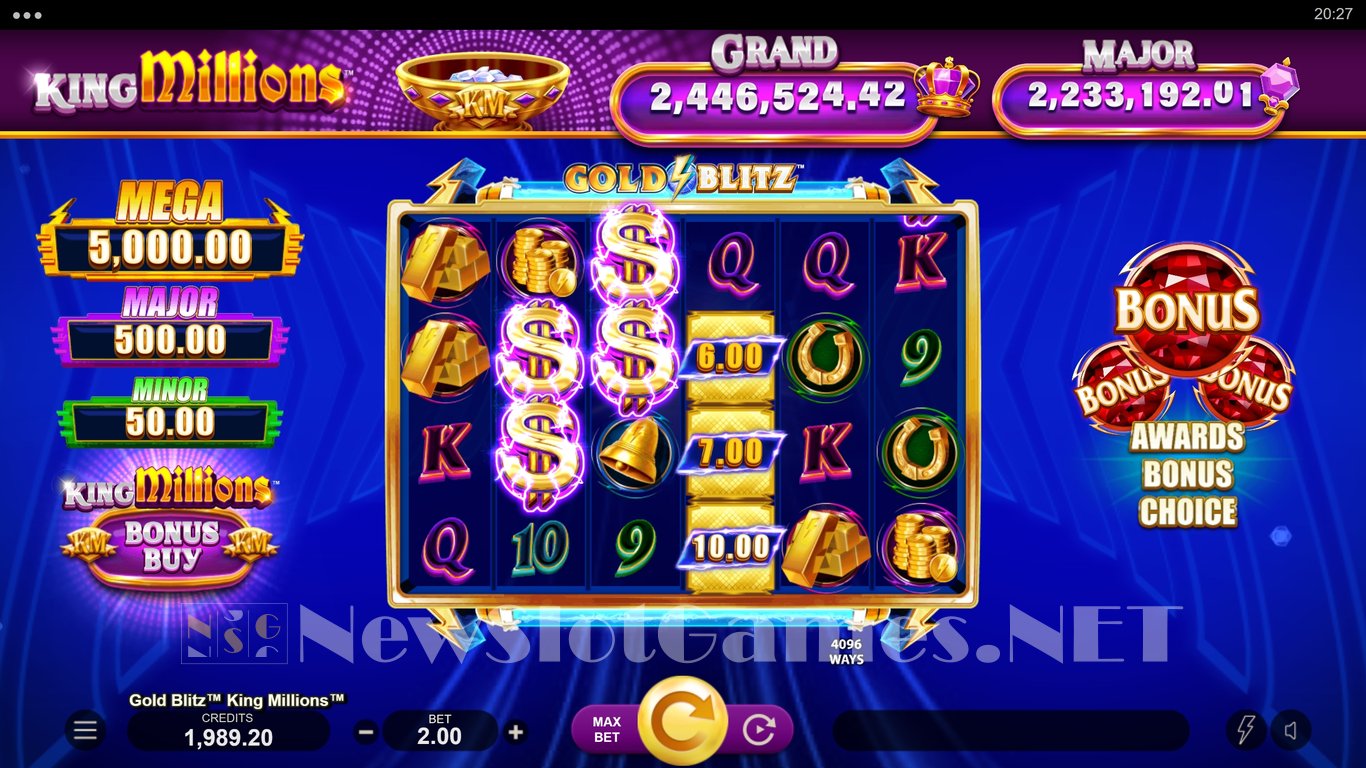 Gold Blitz King Millions Slot Demo Image
