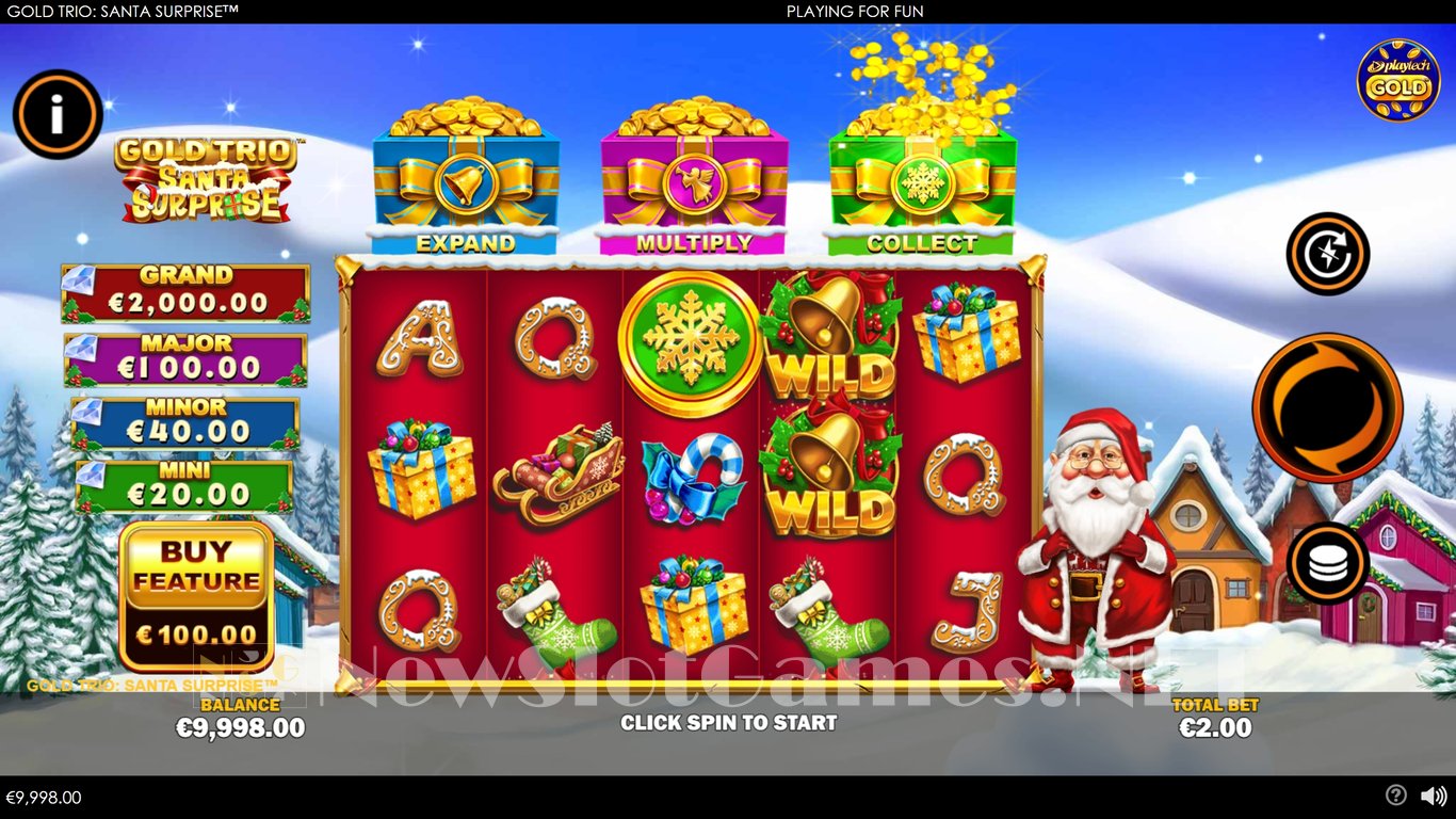 Gold Trio Santa Surprise Slot Demo Image