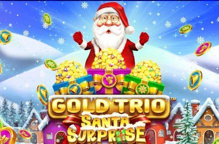 Gold Trio Santa Surprise Slot Logo