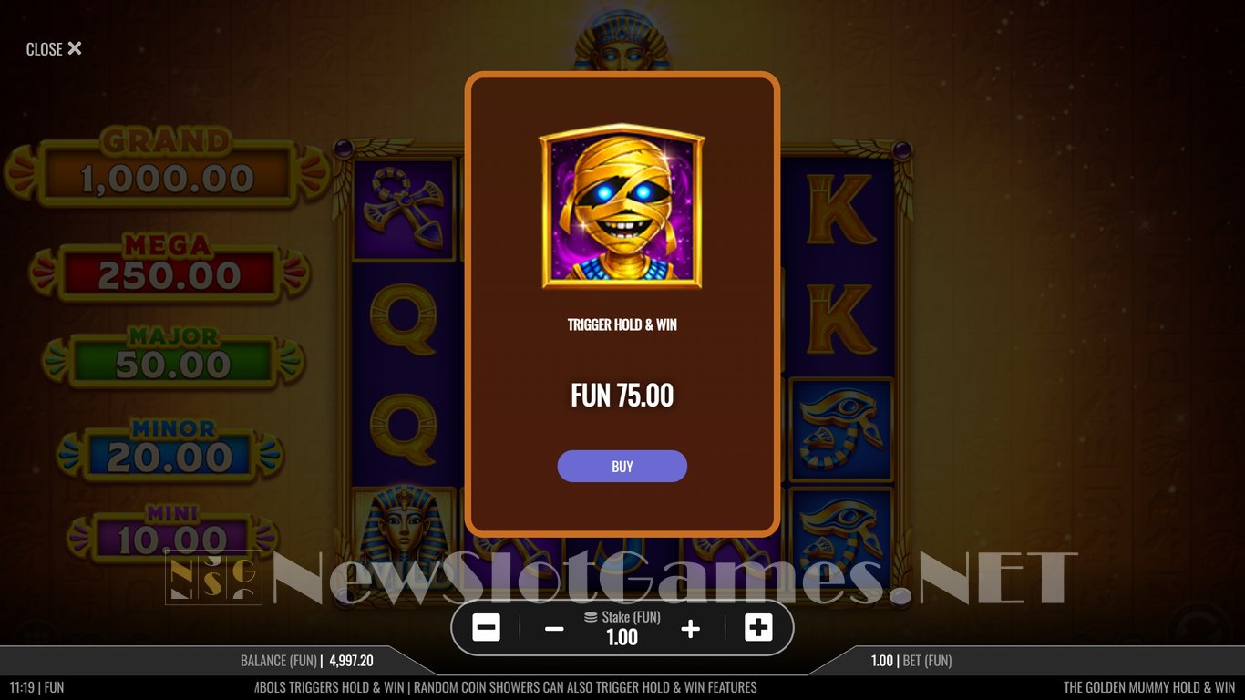 The Golden Mummy Hold & Win Slot Slot Image in Demo - pic. 4