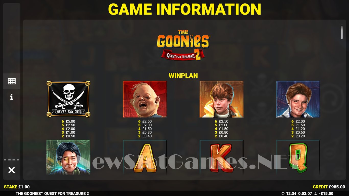 The Goonies Quest For Treasure 2 Slot Slot Image in Demo - pic. 6