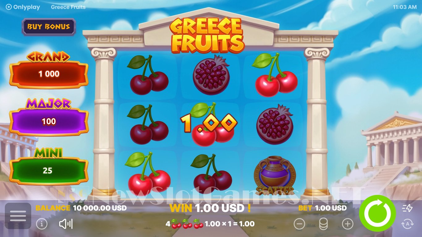Greece Fruits Slot Demo Image