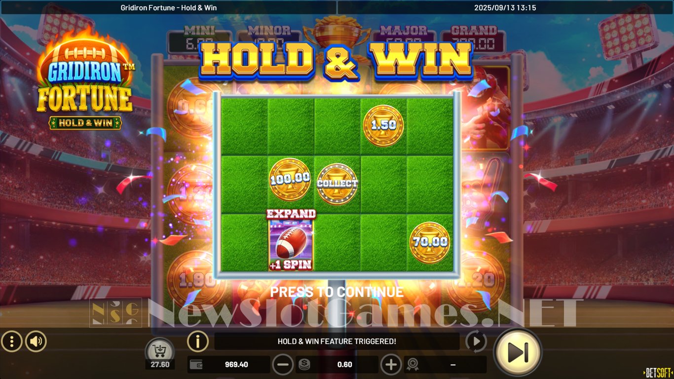 Gridiron Fortune Hold & Win Slot Slot Image in Demo - pic. 6