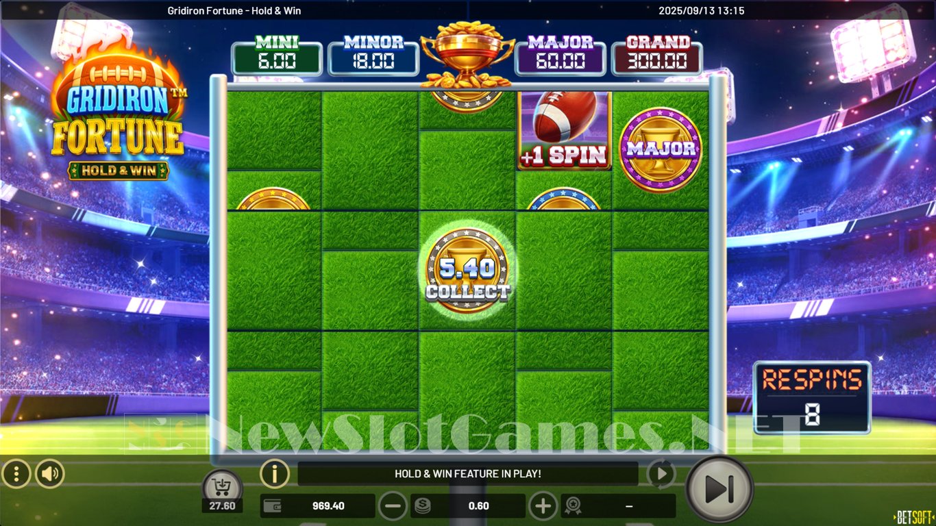 Gridiron Fortune Hold & Win Slot Slot Image in Demo - pic. 7