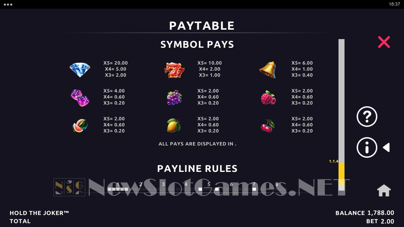 Hold the Joker Slot Slot Image in Demo - pic. 16