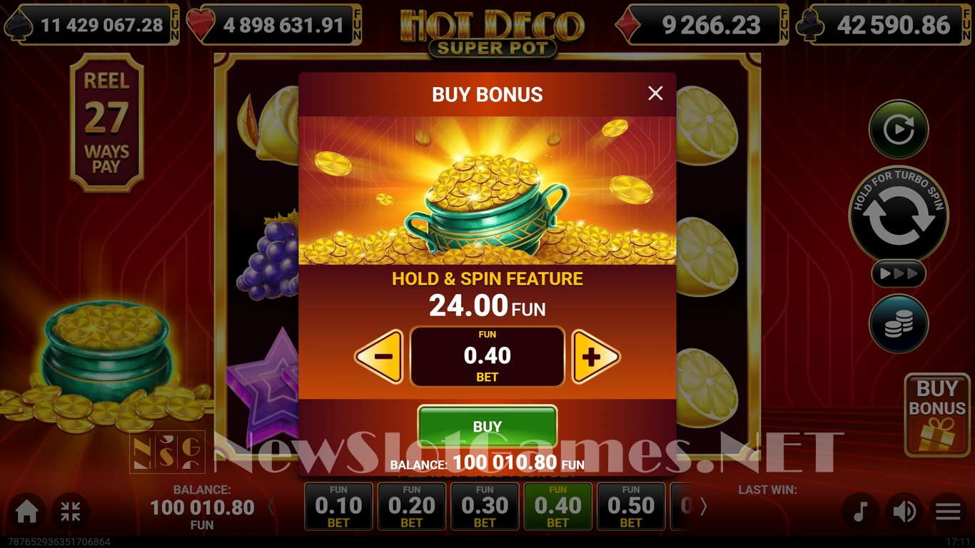 Hot Deco Super Pot Slot Slot Image in Demo - pic. 6