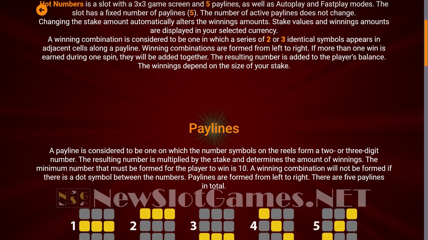 Hot Numbers Slot Slot Image in Demo - pic. 5