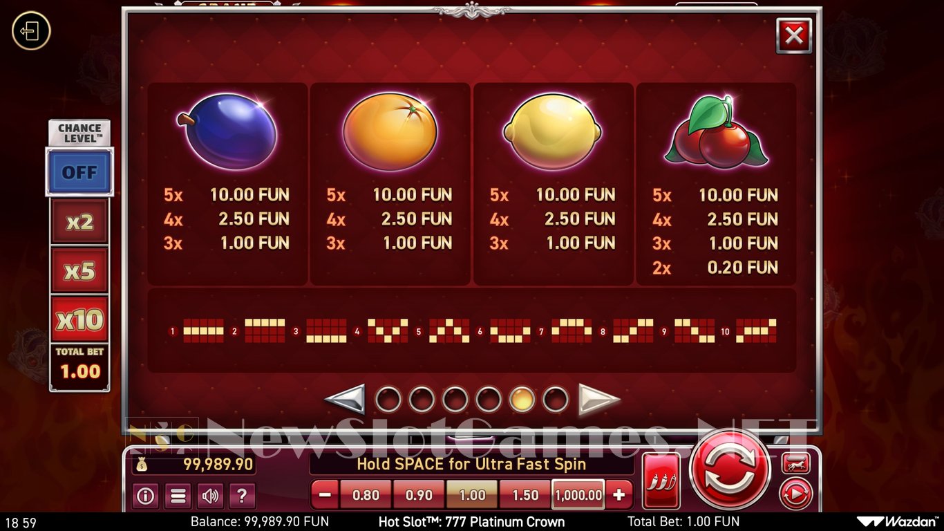 Hot Slot 777 Platinum Crown Slot Slot Image in Demo - pic. 8