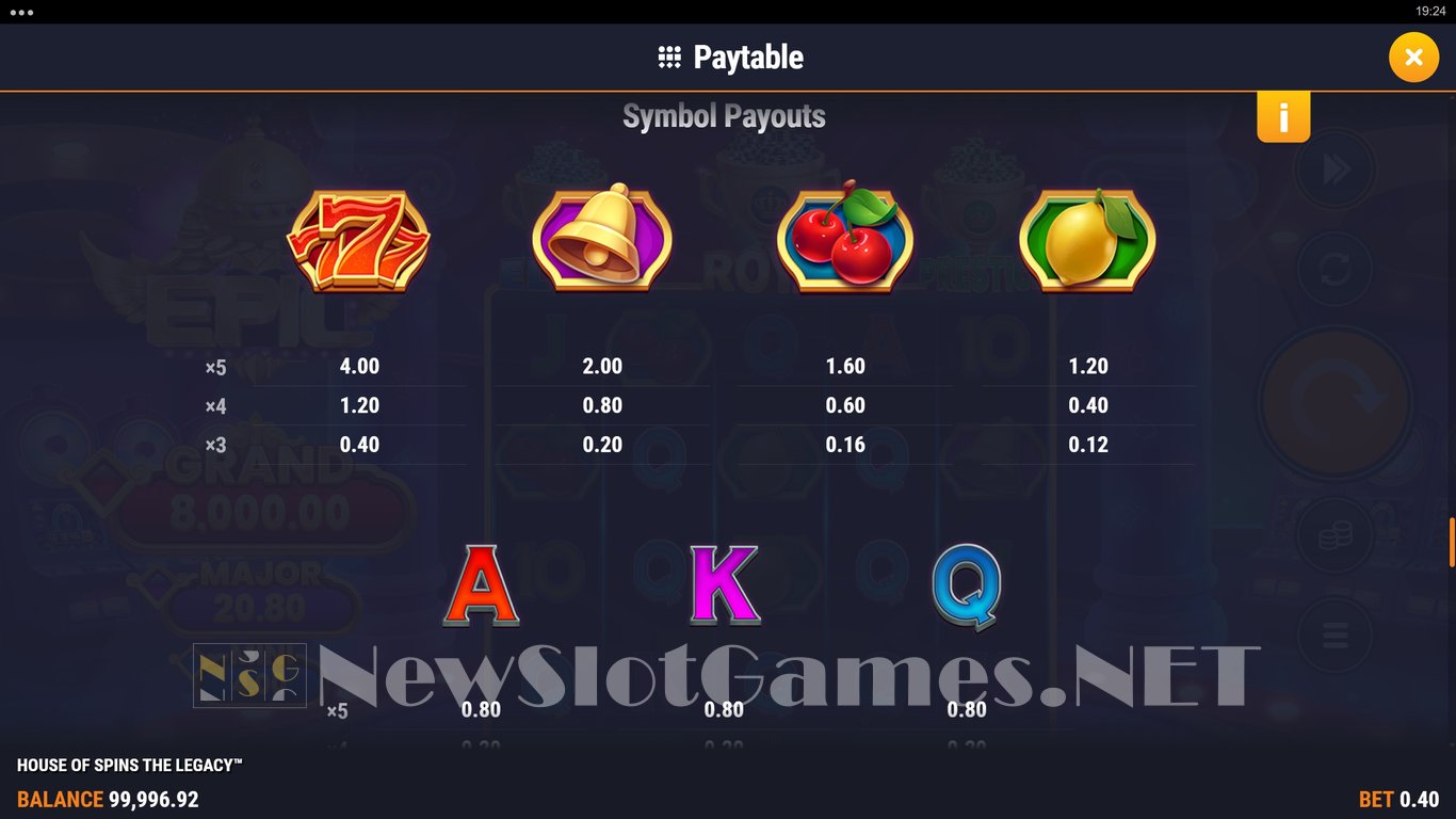 House of Spins the Legacy Slot Slot Image in Demo - pic. 8