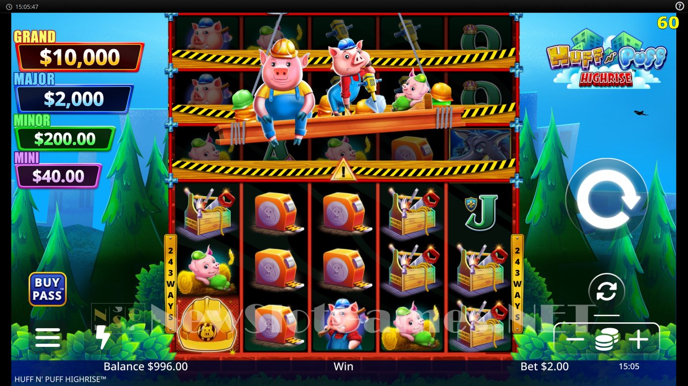 Huff N Puff Highrise Slot Slot Image in Demo - pic. 2
