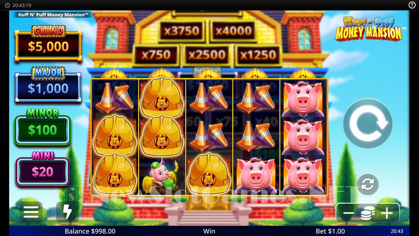 Huff N Puff Money Mansion Slot Slot Image in Demo - pic. 2