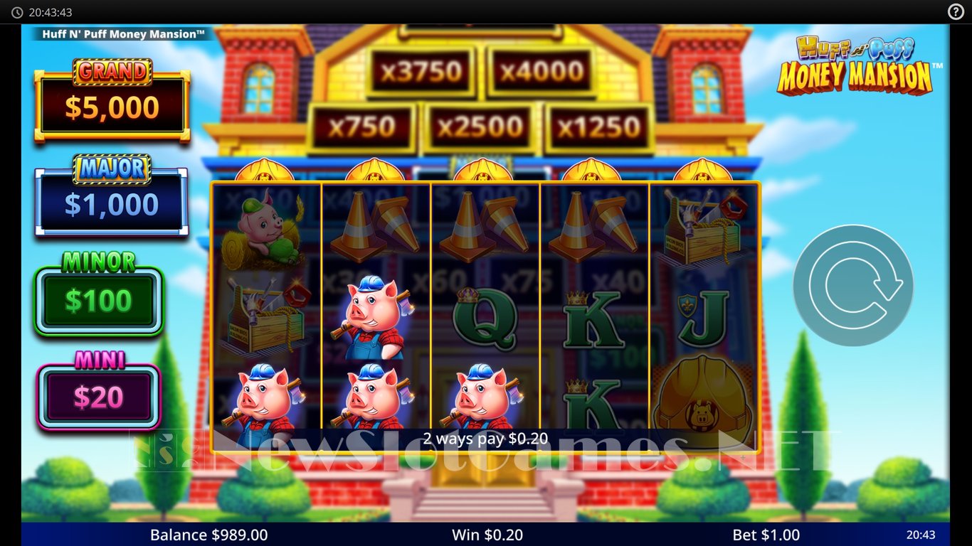 Huff N Puff Money Mansion Slot Slot Image in Demo - pic. 3