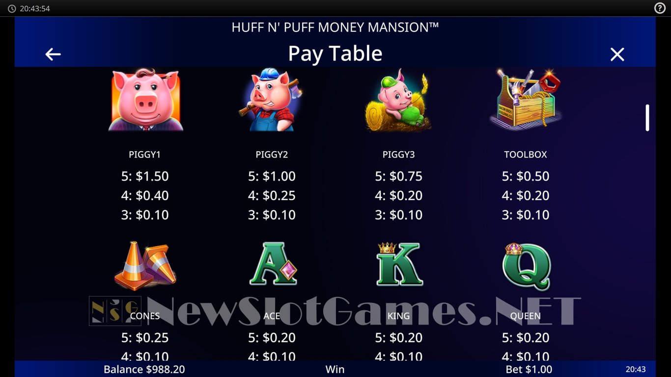 Huff N Puff Money Mansion Slot Slot Image in Demo - pic. 4