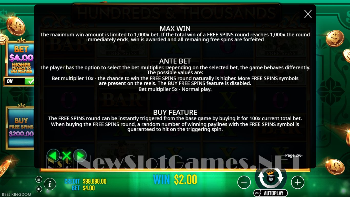 Hundreds and Thousands Slot Slot Image in Demo - pic. 6