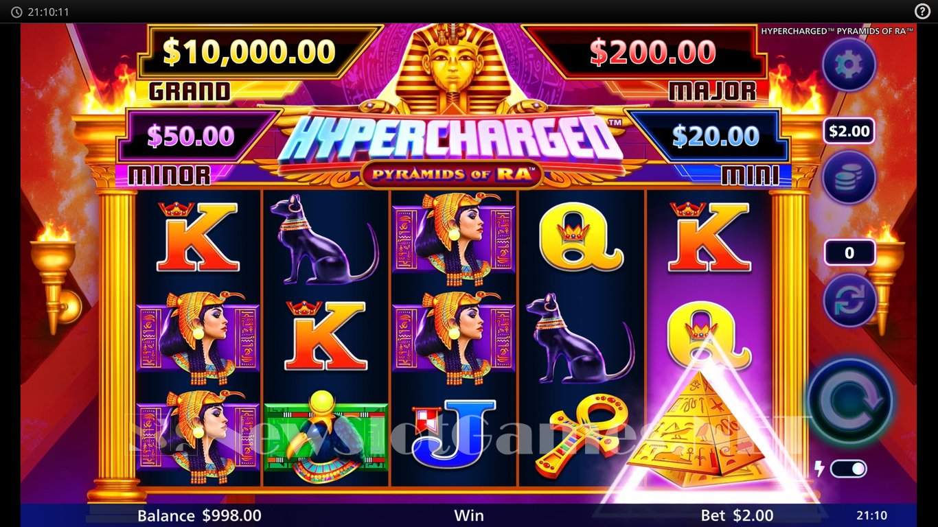 Hypercharged Pyramids of Ra Slot Demo Image