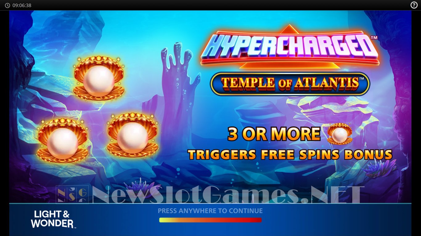 Hypercharged Temple of Atlantis Slot Demo Image