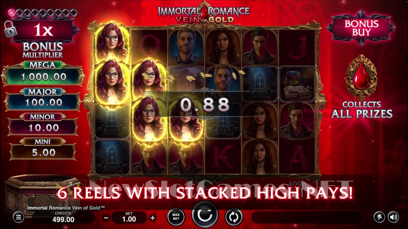Immortal Romance Vein of Gold Slot Demo Image