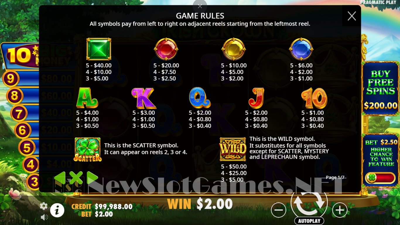 Irish Crown Slot Slot Image in Demo - pic. 7