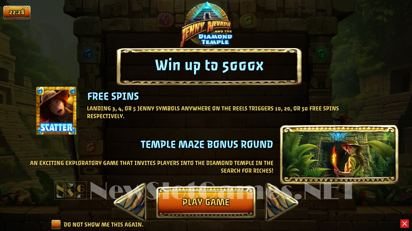 Jenny Nevada and the Diamond Temple Slot Demo Image