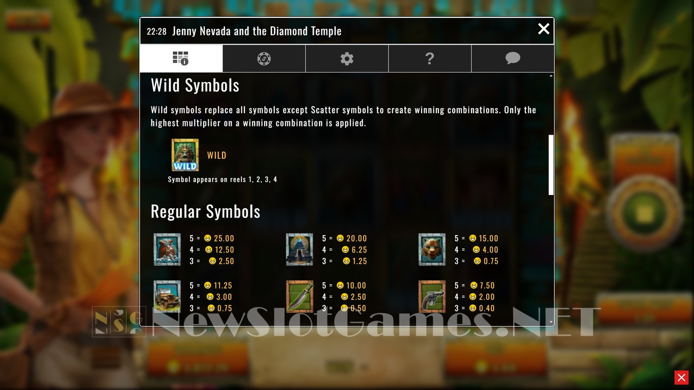 Jenny Nevada and the Diamond Temple Slot Slot Image in Demo - pic. 10