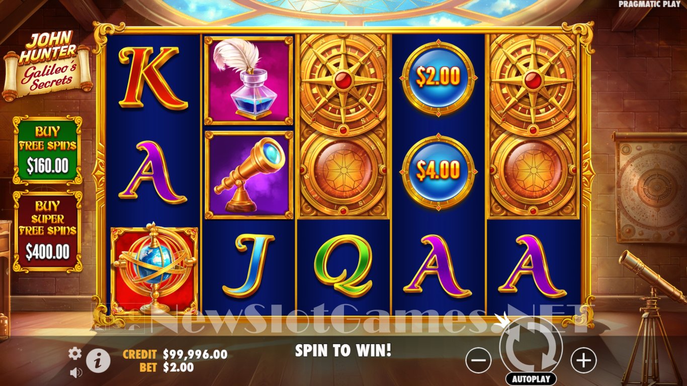 John Hunter and Galileos Secrets Slot Slot Image in Demo - pic. 3