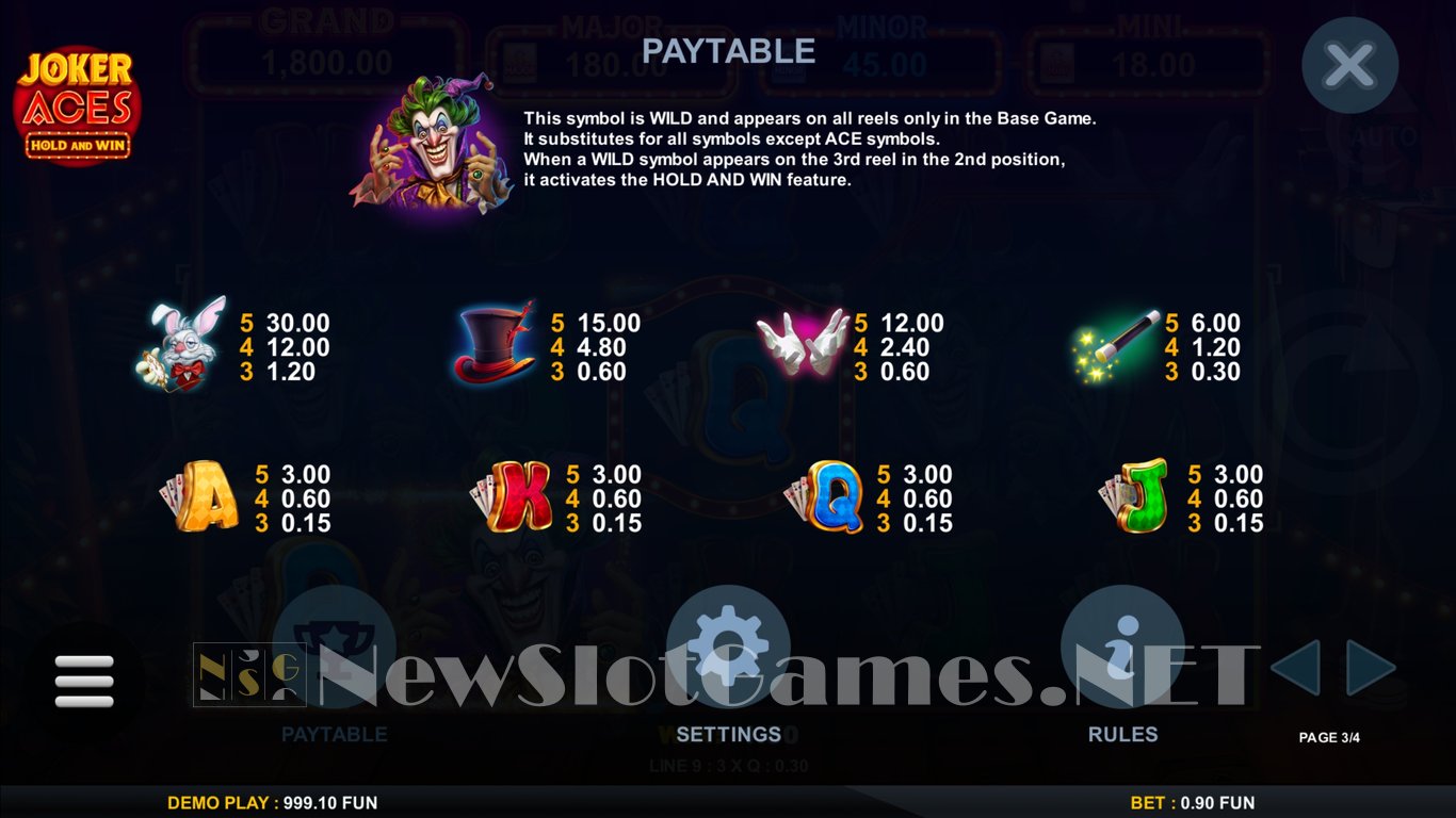 Joker Aces Hold & Win Slot Slot Image in Demo - pic. 7