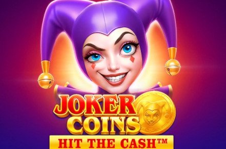 Joker Coins Hit The Cash Slot Logo