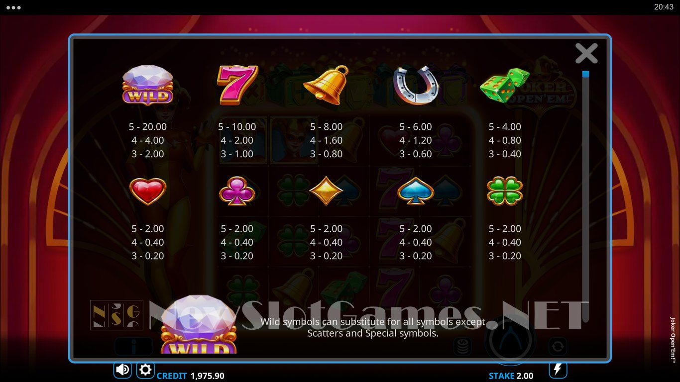 Joker OpenEm Slot Slot Image in Demo - pic. 7