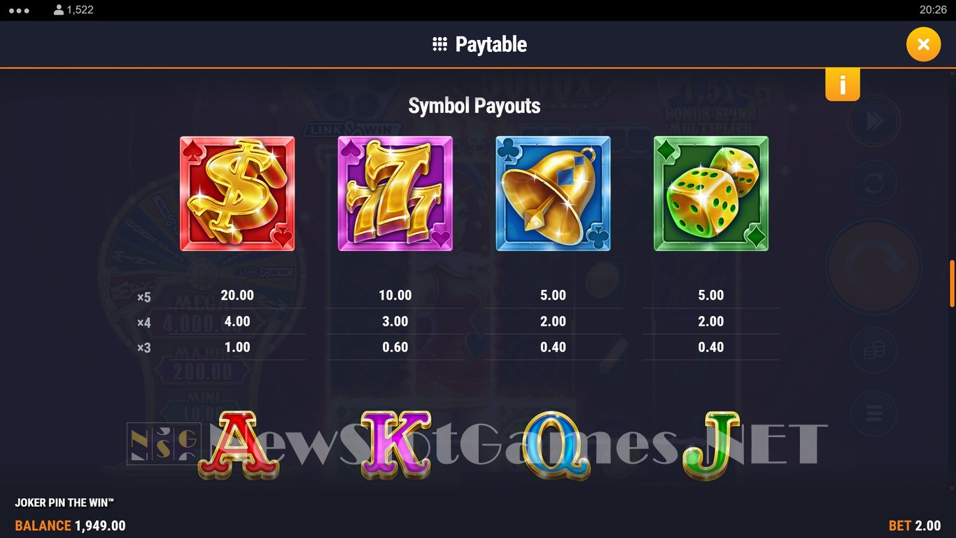 Joker Pin The Win Link & Win Slot Slot Image in Demo - pic. 6