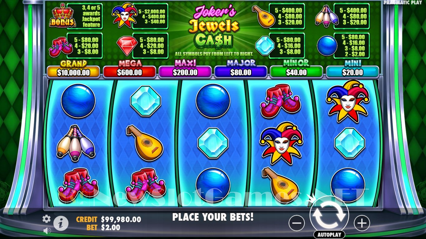 Jokers Jewels Cash Slot Slot Image in Demo - pic. 11
