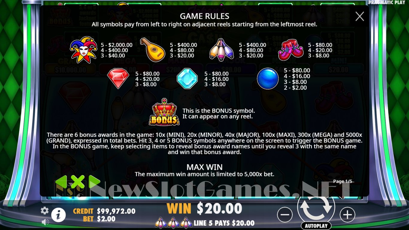 Jokers Jewels Cash Slot Slot Image in Demo - pic. 14