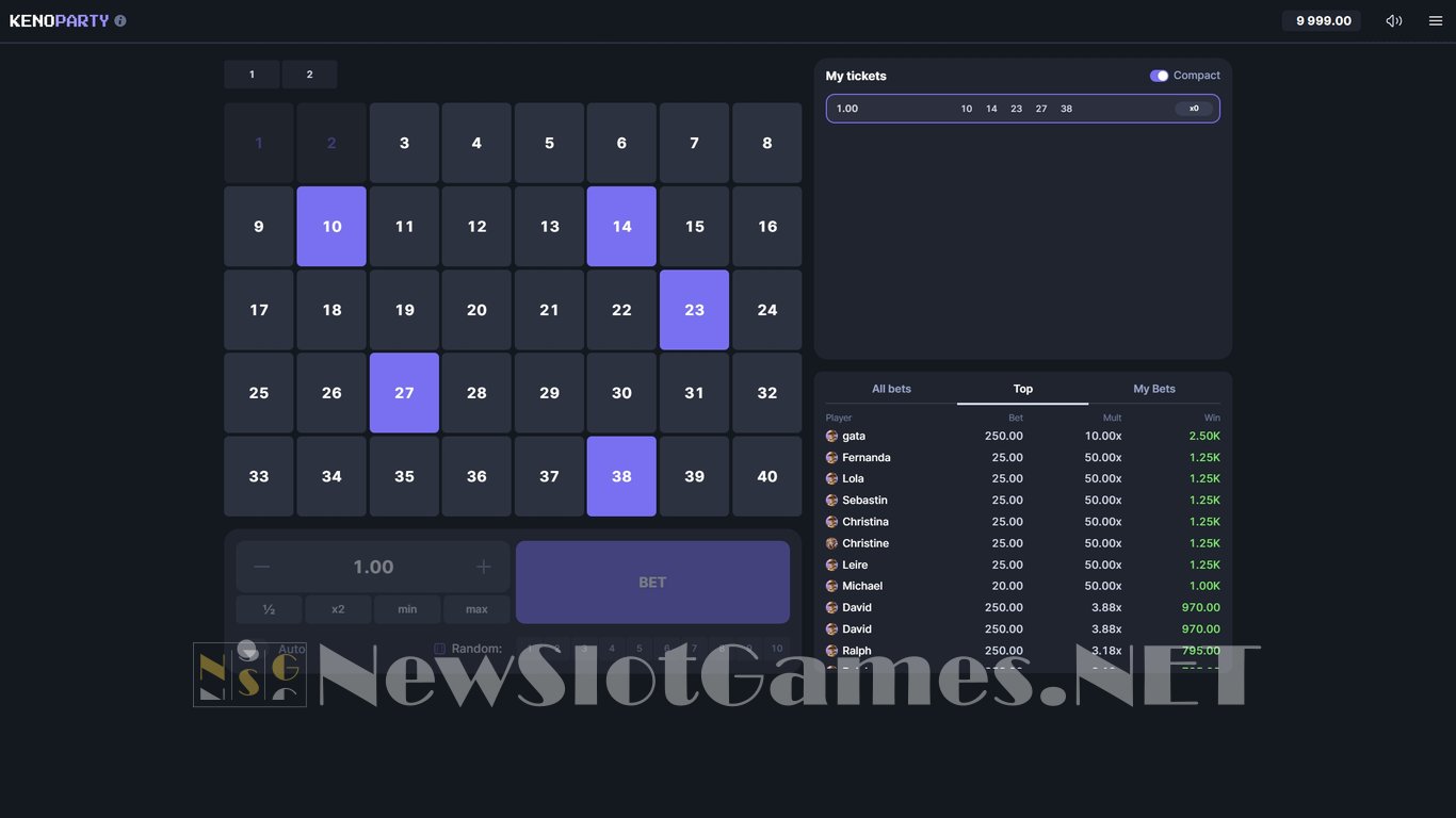 Keno Party Game Slot Image in Demo - pic. 3