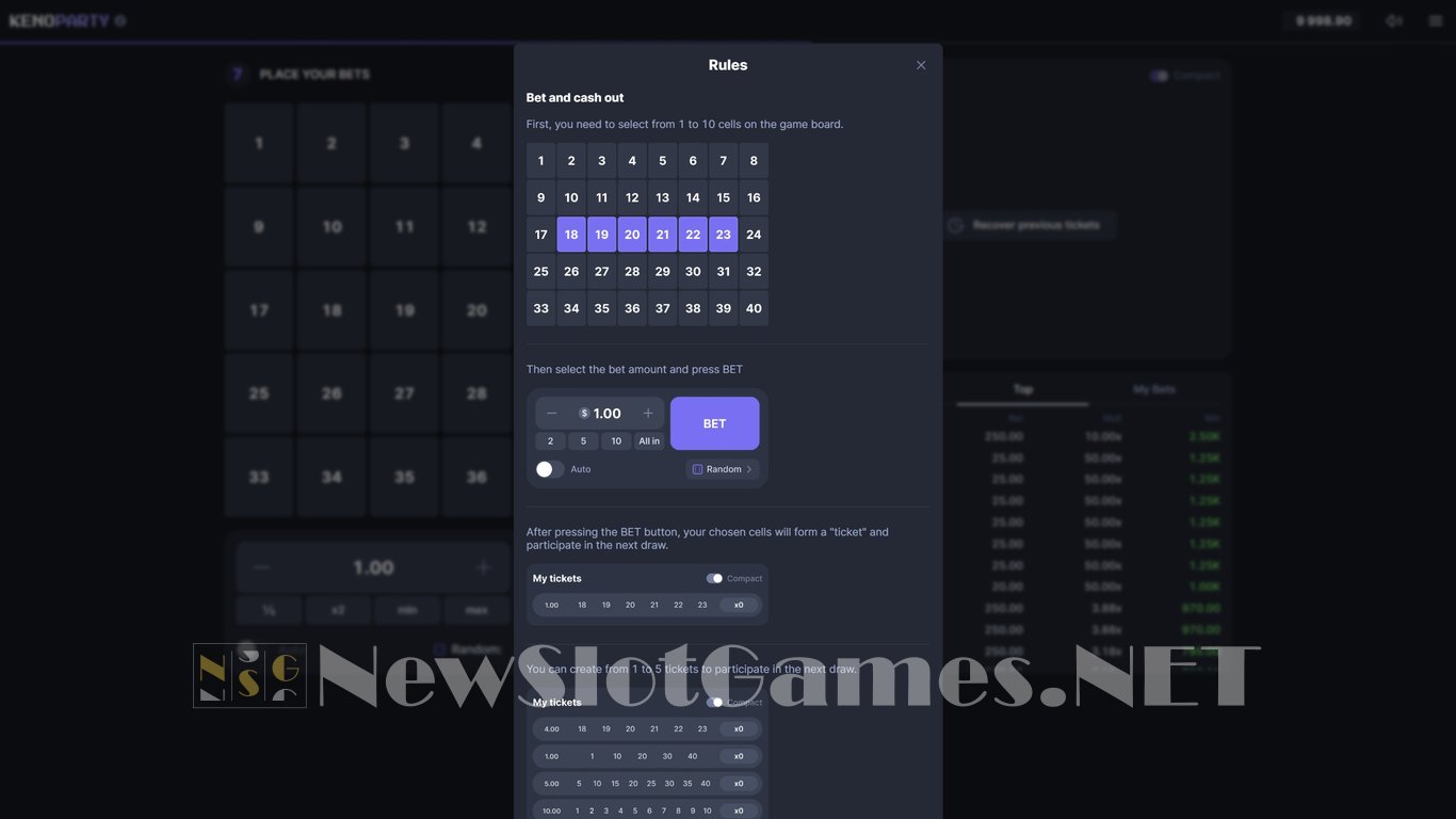 Keno Party Game Slot Image in Demo - pic. 4